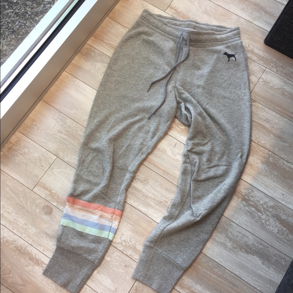 High waisted PINK joggers